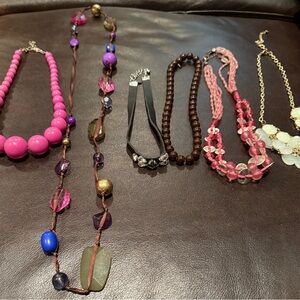 Coldwater Creek, Natasha, Rebel Nell, and Mix Material Necklace Bundle